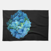 Blauw bloemblauw bloemblauw Hydrangea Theedoek (Horizontaal)