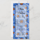 Blauw bloemblauw zonnebloemen blauw madeliefjes pa (Voorkant)