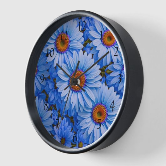 Blauw bloemblauw zonnebloemen blauw madeliefjes pa (Hoek)