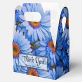 Blauw bloemblauw zonnebloemen blauw madeliefjes pa bedankdoosjes (Geopend)