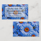 Blauw bloemblauw zonnebloemen blauw madeliefjes pa informatiekaartje (Voorkant / Achterkant)