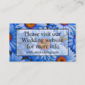 Blauw bloemblauw zonnebloemen blauw madeliefjes pa informatiekaartje (Voorkant)