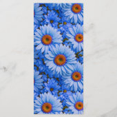 Blauw bloemblauw zonnebloemen blauw madeliefjes pa menu (Achterkant)