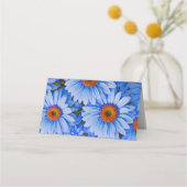 Blauw bloemblauw zonnebloemen blauw madeliefjes pa plaatskaartje (Achterkant)