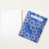 Blauw bloemblauw zonnebloemen blauw madeliefjes pa planner (Display)
