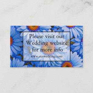 Blauw bloemblauw zonnebloemen blauwe madeliefjes Q Informatiekaartje