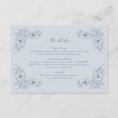 blauw bloemdetail informatiekaartje (Voorkant)