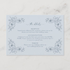  blauw bloemdetail informatiekaartje