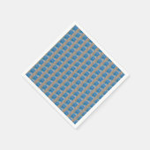 Blauw Bloemdocument Servet (Hoek)