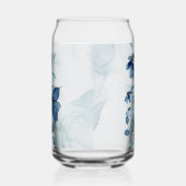 Blauw Bloemen 2 Can Glas Drinkware Set (Links)