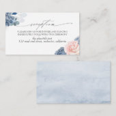 Blauw Bloemen Blauw Blauw Foliage Receptie Enclosu Informatiekaartje (Voorkant / Achterkant)