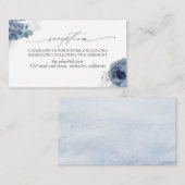 Blauw Bloemen Blauw Blauw Foliage Receptie Enclosu Informatiekaartje (Voorkant / Achterkant)