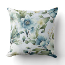  Blauw Bloemen Bloemen Bloemen Sierkussen