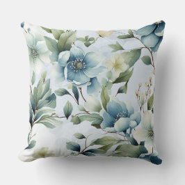  Blauw Bloemen Bloemen Bloemen Sierkussen