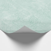 Blauw Bloemen Bloemen Roos Wrapping Papier (Hoek)