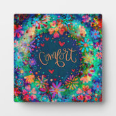  Blauw Bloemen Boho Comfort Inspirivity Fotoplaat (Voorkant)