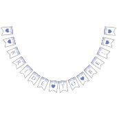  Blauw Bloemen Bruid om Bunting Banner (Alle)