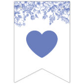  Blauw Bloemen Bruid om Bunting Banner (Tweede vlag)