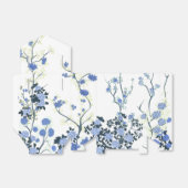Blauw Bloemen Chinoiserie Party Favor Bag Bedankdoosjes (Uitgevouwen)