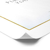 Blauw Bloemen Citroen Main Squeeze Baby shower Dri Poster (Hoek)