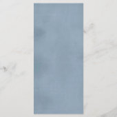 Blauw Bloemen Citroen Main Squeeze Baby shower Men Menu (Achterkant)