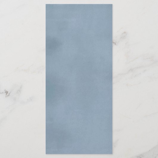 Blauw Bloemen Citroen Main Squeeze Baby shower Men Menu (Achterkant)