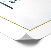 Blauw Bloemen Citroen Main Squeeze Baby shower Voe Poster (Hoek)