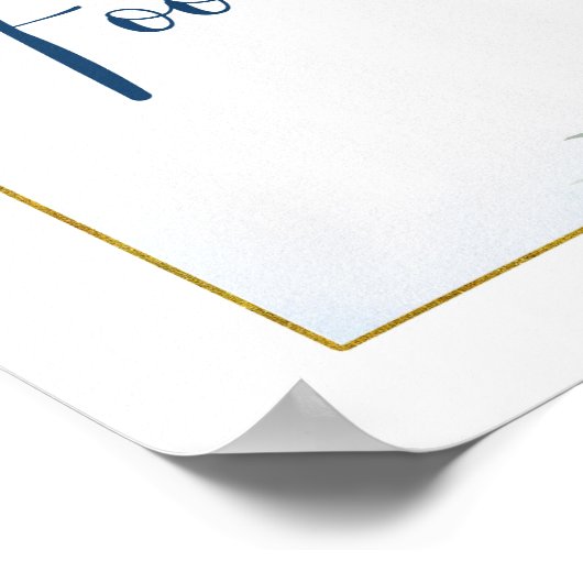 Blauw Bloemen Citroen Main Squeeze Baby shower Voe Poster (Hoek)