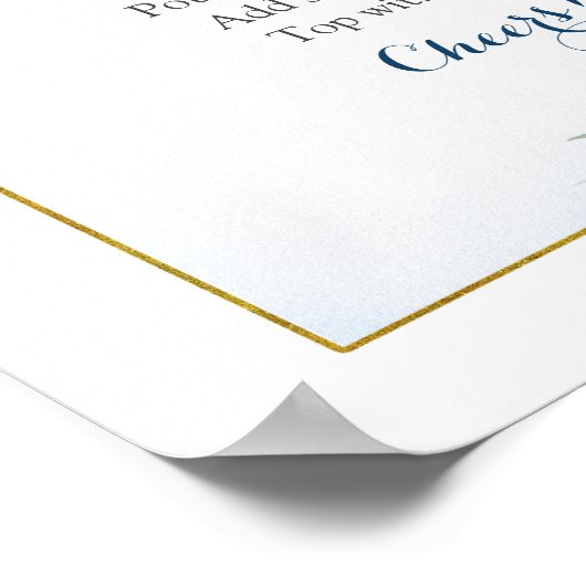 Blauw Bloemen Citroen Main Squeeze Mimosa Bar Poster (Hoek)