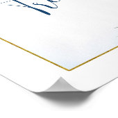 Blauw Bloemen Citroen Main Squeeze Sweets en Treat Poster (Hoek)