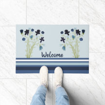 Blauw Bloemen Decoratief