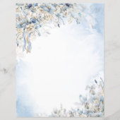 Blauw Bloemen Elegante Dankbaarheid Tijdschrift Pa (Achterkant)