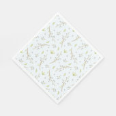 Blauw Bloemen en groen jongen baby shower Servet (Hoek)