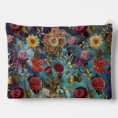 blauw Bloemen Etui (Achterkant)