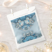 Blauw Bloemen Favoriet Tas Bedankzakje (Geknipt)