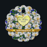 Blauw Bloemen Feest Bruiloft Bedankjes Labels<br><div class="desc">Ongeacht het type bruiloft dat men wenst, zijn deze uniek ontworpen en aanpasbare producten hier om de planning van de bruiloft gemakkelijker te maken en de feesten veel leuker voor iedereen! #zazzlemade #wedding #weddingplanner #weddingideas #weddingdecor #bride #bachelorparty #bachelorette #weddingparty #weddingreception #bridalparty #weddingdress #verloving label #couple #groom #bridetobe #events #weddingday #bridesmaids...</div>