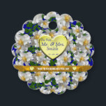 Blauw Bloemen Feest Bruiloft Bedankjes Labels<br><div class="desc">Ongeacht het type bruiloft dat men wenst, zijn deze uniek ontworpen en aanpasbare producten hier om de planning van de bruiloft gemakkelijker te maken en de feesten veel leuker voor iedereen! #zazzlemade #wedding #weddingplanner #weddingideas #weddingdecor #bride #bachelorparty #bachelorette #weddingparty #weddingreception #bridalparty #weddingdress #verloving label #couple #groom #bridetobe #events #weddingday #bridesmaids...</div>