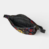  blauw Bloemen Gedrukt Heuptasje (Open)