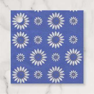 Blauw Bloemen Gift Label