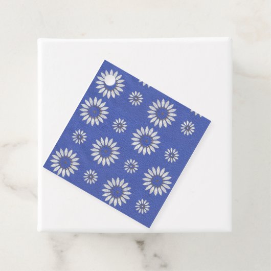  Blauw Bloemen Gift Label (In situ)