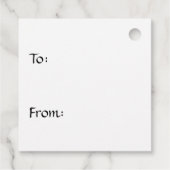  Blauw Bloemen Gift Label (Achterkant)