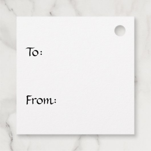  Blauw Bloemen Gift Label (Achterkant)