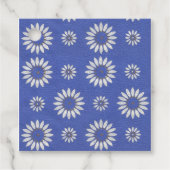  Blauw Bloemen Gift Label (Voorkant)