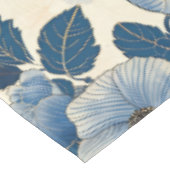 Blauw Bloemen Goud Glitter Japans Ukiyo-e Tafelkleed (Gekanteld)