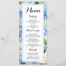 Blauw Bloemen Hydrangea Menu Kaarten