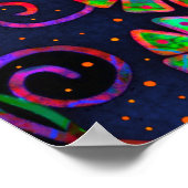 Blauw Bloemen Inspirerend "Be Kind" School Poster (Hoek)