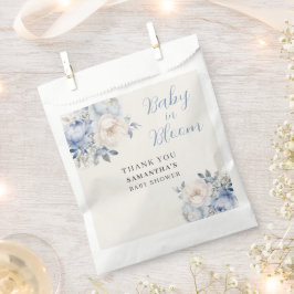 Blauw Bloemen Jongen Baby In Bloem Douche Bedankzakje