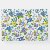 Blauw Bloemen  Land Gastenboek (Achterkant)