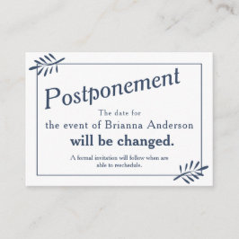  Blauw Bloemen Lijst Informatie Kaart