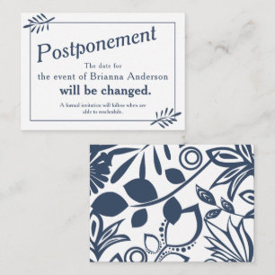  Blauw Bloemen Lijst Informatie Kaart